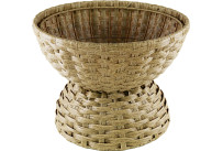 Korb rund, beige, Polyrattan