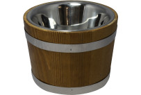 Holzfass mit Edelstahlschüssel 1,3L