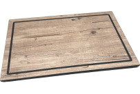 Buffetplatte Holzoptik mit Saftrille