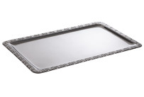 Serviertablett mit Barockrand Edelstahl 1/1 GN