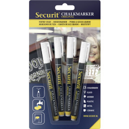 Kreidemarker, weiß, 4er Set