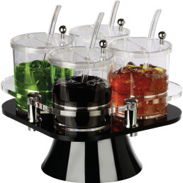 Buffetbar drehbar mit 4 Behältern