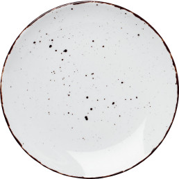 Porzellanserie "Granja" weiß Teller flach Coup-Form, 20,5 cm