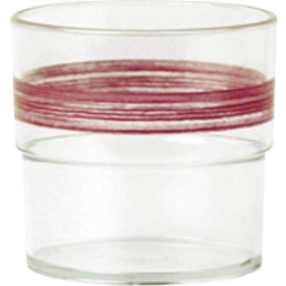 Trinkbecher "Colour" 0,23L SAN klar/cherry-rot