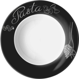 Pastateller "Black-Silver" Ø 27 cm, rund