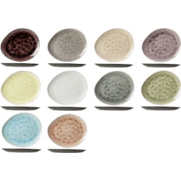 Steinzeugserie "Fun" Platte farbig sortiert