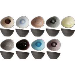 Steinzeugserie "Fun" Schale farbig sortiert