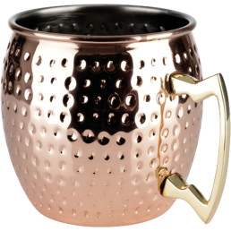 Becher "Moscow Mule" Kupferlook, glänzend, gehämmert, Ø 9,0 cm, H: 10,0 cm, 0,5 L