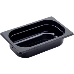 GN Behälter 1/4 Polycarbonat schwarz T: 65mm