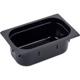 GN Behälter 1/4 Polycarbonat schwarz T: 100mm