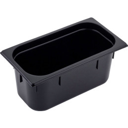GN Behälter 1/4 Polycarbonat schwarz T: 150mm