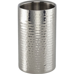 Flaschenkühler, silber gehämmert
