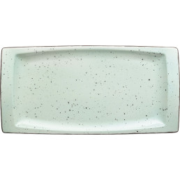 Porzellanserie "Granja" mint Platte flach eckig, 18 x 36 cm