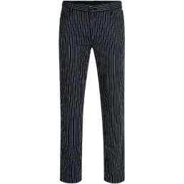 Herren-Hose "Five-Pocket" gestreift schwarz/ weiß Größe 42