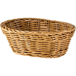 Korb oval 18x13x6cm braun