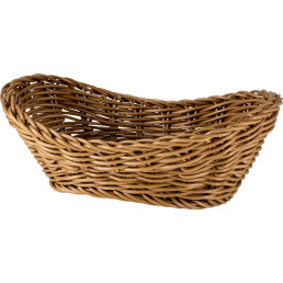 Korb Boot 21x14x8cm braun