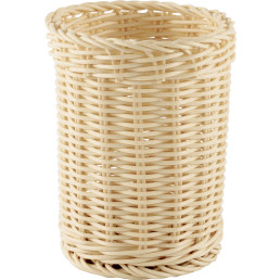 Korb Besteck rund 11,5x15cm beige