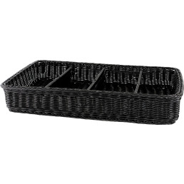 Korb Besteck 4 Fächer GN 1/1 schwarz