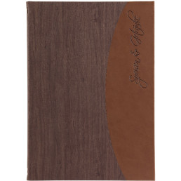 Speisekarte "Felia" A4 dunkelbraun + braun