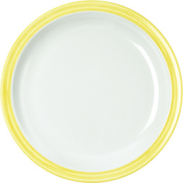 Teller flach "Colour" Ø23,5cm Melamin gelb