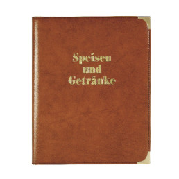 Speisekarte A4 mit Buchschrauben A4, rot