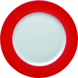 Teller flach 21,5cm rot