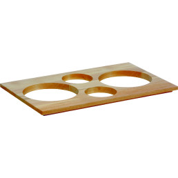 Aufsatz 1/1 GN Buche hell 4-Loch