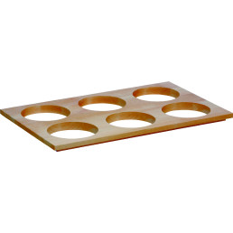 Aufsatz 1/1 GN Buche hell 6-Loch