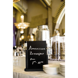 Tischtafel inkl. Gestell aus Holz schwarz A6