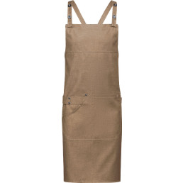 Latzschürze Denim-Optik camel