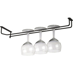 Gläserschiene schwarz 25cm