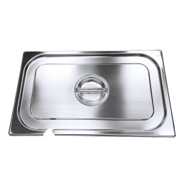 GN-Deckel mit Löffelausschnitt Edelstahl für 1/1