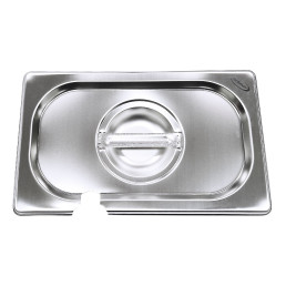 GN-Deckel mit Löffelausschnitt Edelstahl für 1/3