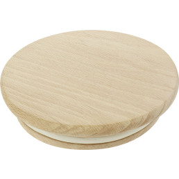 Holzdeckel Buche mit Silikonring Ø 6cm