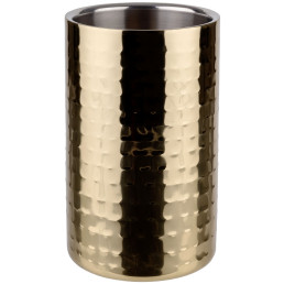 Flaschenkühler, gold gehämmert