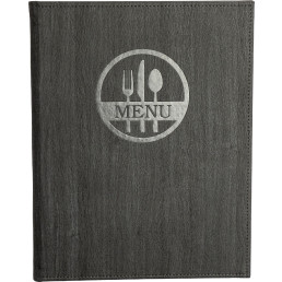Speisekarte A4 "Madera" anthrazit