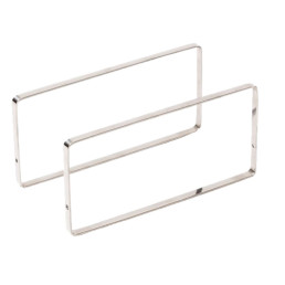 Buffet-Präsentation "OAK" Bügel 25x12cm Edelstahl 2er Pack