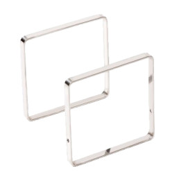 Buffet-Präsentation "OAK" Bügel 12x12cm Edelstahl 2er Pack