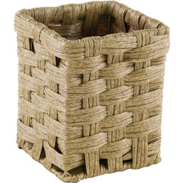Besteckkorb quadratisch, beige, Polyrattan