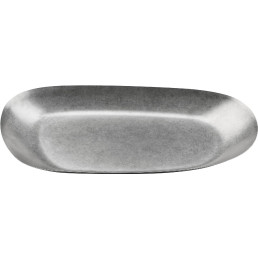 Edelstahlserie "Yoko" Platte flach oval 31x14,7cm