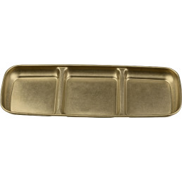 "Yoko" Schale 3 Felder, gold