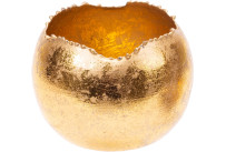 Teelichthalter gold, rund Ø 9cm