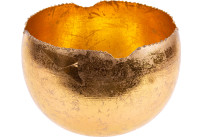 Teelichthalter gold, rund Ø 18cm