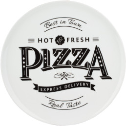 Pizzateller weiß mit Dekor "Host & Fresh" ø 30 cm