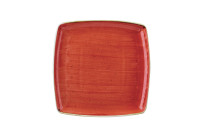 Stonecast, Teller tief quadratisch ø 268 mm Berry Red