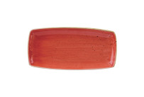 Stonecast, Teller rechteckig 345 x 185 mm Berry Red