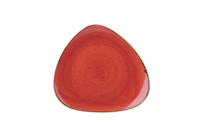 Stonecast, Teller Lotus dreieckig ø 265 mm Berry Red