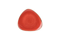 Stonecast, Teller Lotus dreieckig ø 192 mm Berry Red