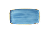 Stonecast, Teller rechteckig 345 x 185 mm Cornflower Blue