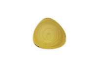 Stonecast, Teller Lotus dreieckig ø 192 mm Mustard Seed Yellow